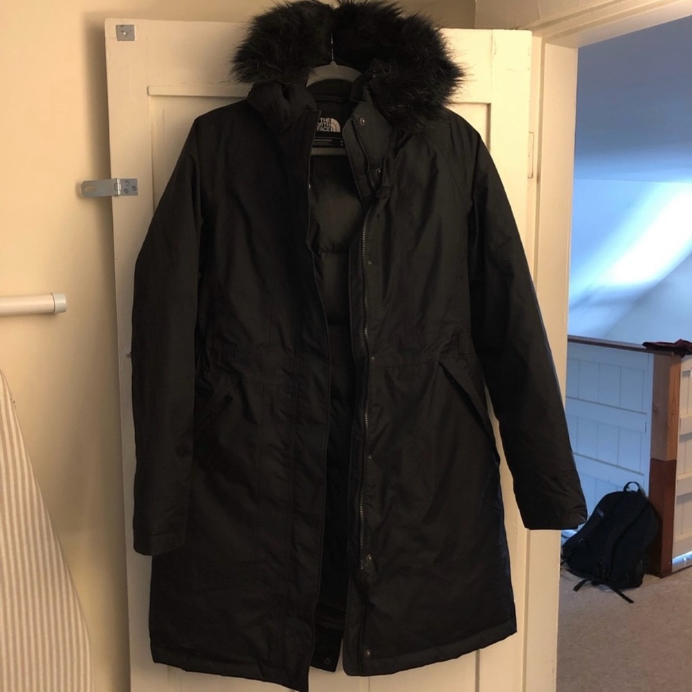 The North Face Black Ski Parka with Fur-Trimmed Hood